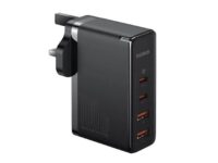 Baseus Charger Wall 100W 2xUSB-C 2xUSB-A UK+100W USB-C Cable Black