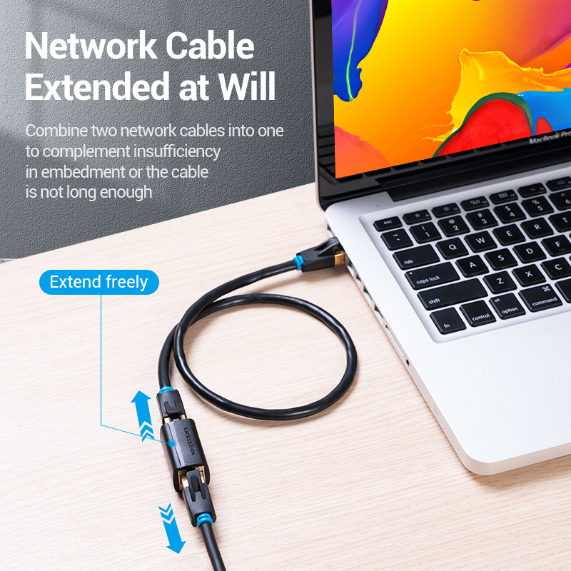 Vention NETWORK Coupler CAT7 FTP Shielded Black IPWB0 - Image 3
