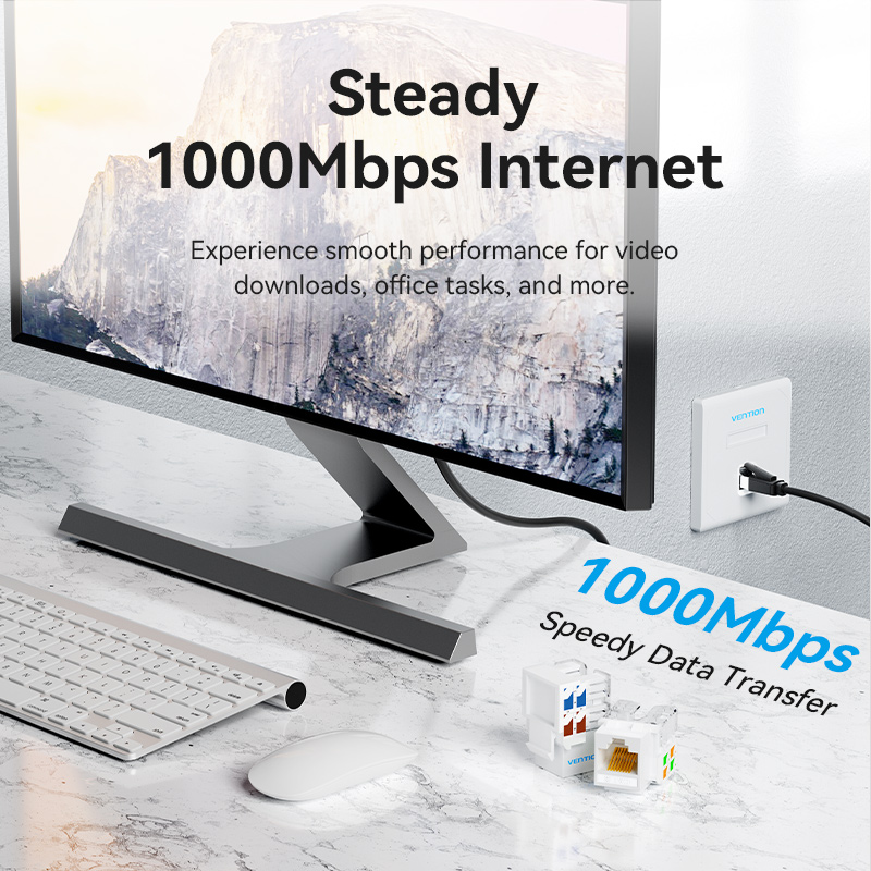 Vention NETWORK Keystone Jack CAT6 UTP White IRFW0 - Image 3