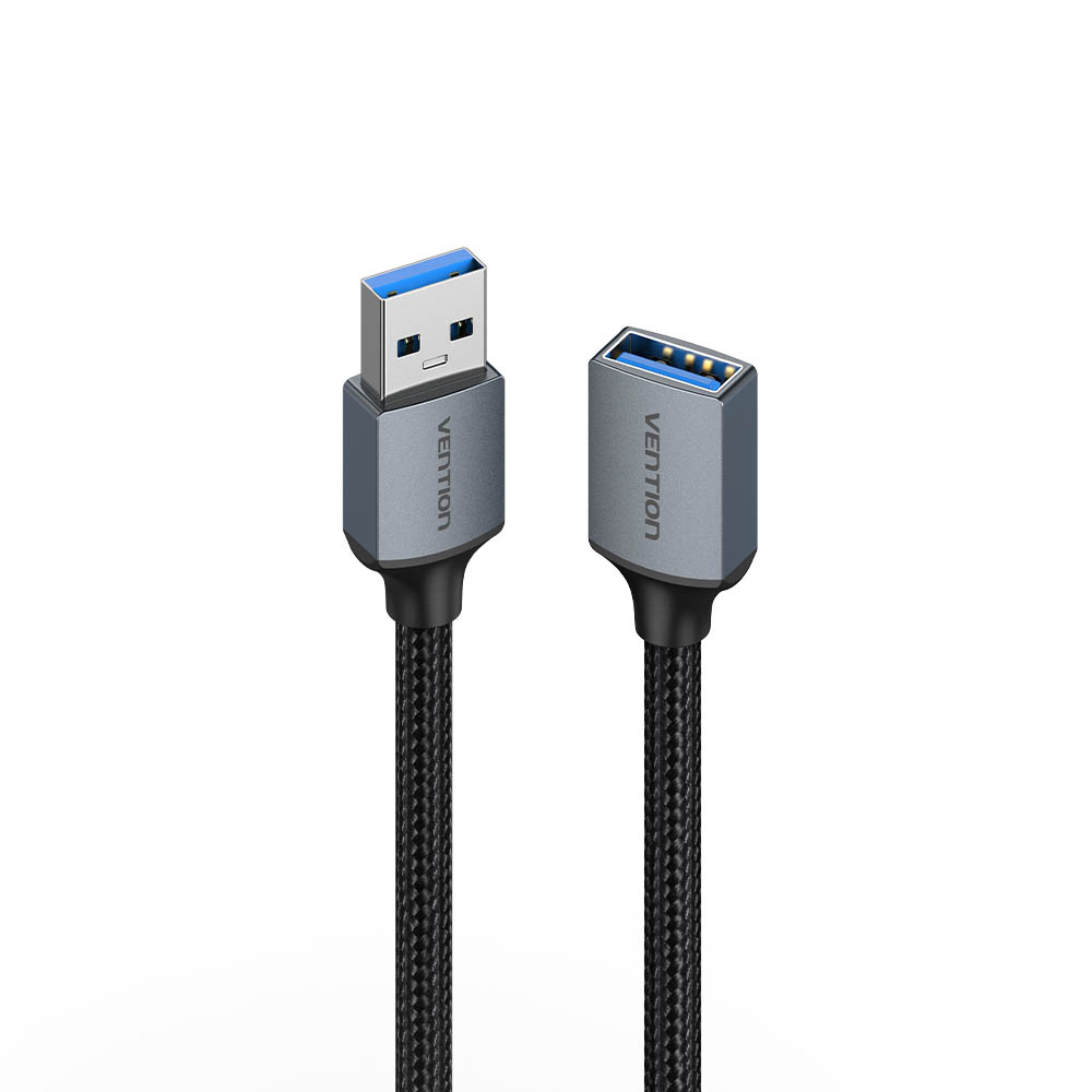 Vention IT Cable USB-A 3.0 M-F Extension Braided Aluminium 2.0m Grey CBLHH - Image 3