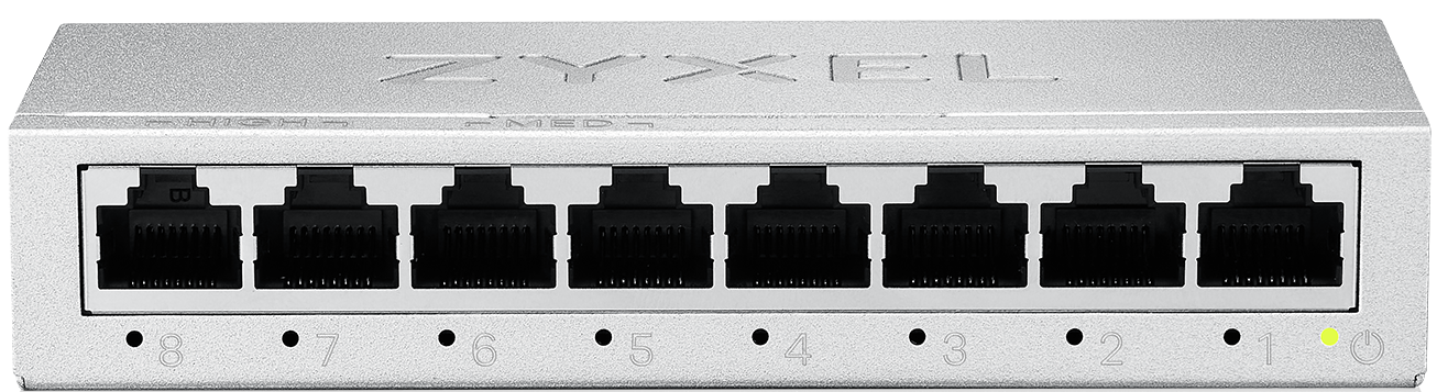 Zyxel Switch Gigabit Ethernet 8-Port Metal with QoS UK Plug GS-108BV5