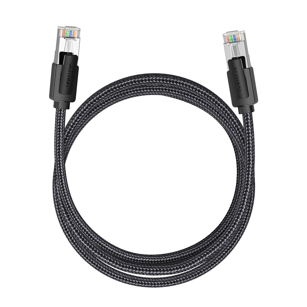 Vention NETWORK Cable CAT8 SFTP Braided 5.0m Black-Nickel IKOBJ - Image 3