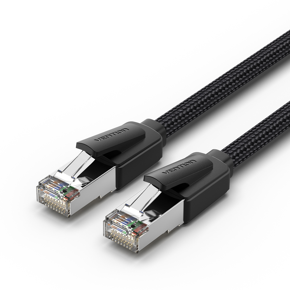 Vention NETWORK Cable CAT8 SFTP Braided 1.5m Black-Nickel IKOBG