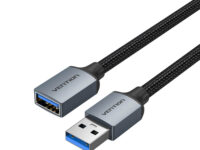 Vention IT Cable USB-A 3.0 M-F Extension Braided Aluminium 3.0m Grey CBLHI