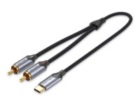 Vention AUDIO CONVERTER USB-C to 2RCA Male Cable Braided 2.0m BGUHH