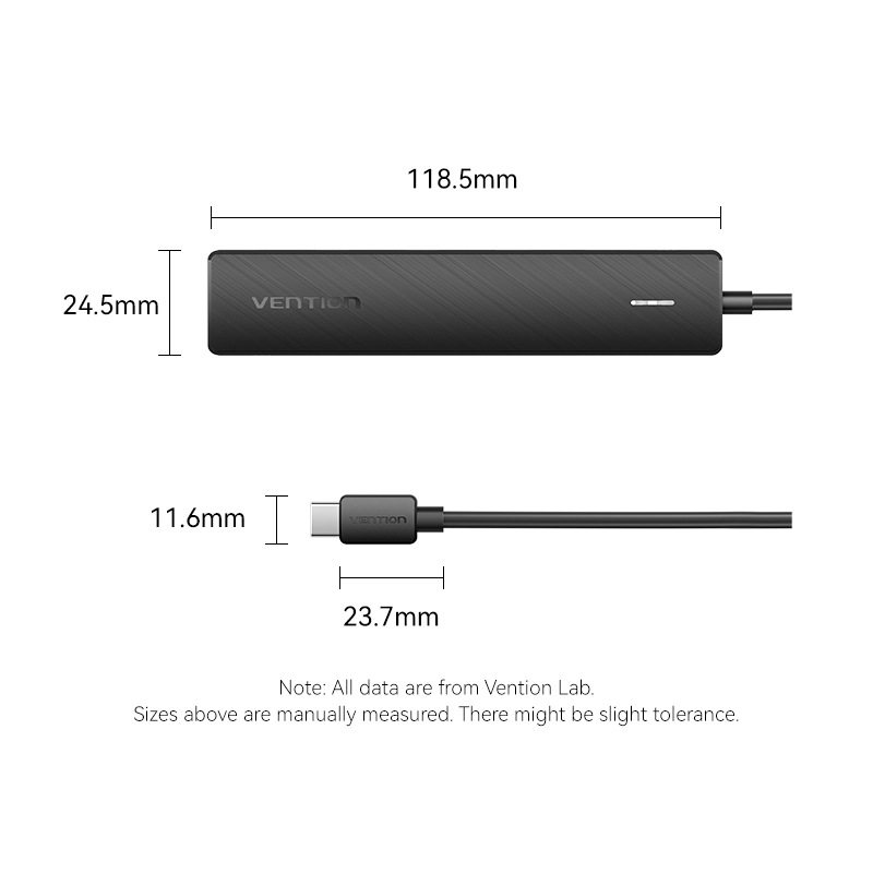 Vention IT HUB USB-C 3.2 4xA + PD100W USB-C Port CKCBB - Image 10