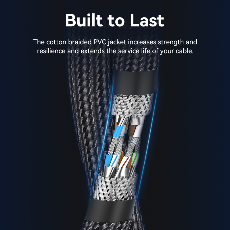 Vention NETWORK Cable CAT8 SFTP Braided 1.5m Black-Nickel IKOBG - Image 10