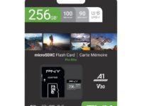 PNY Flash Memory MicroSDXC Card Elite Pro 256GB Class 10 UHS-I U3 V30 with SD Adapter