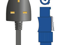 Citronic Twist and Lock to UK Plug Light & Sound Mains Cable 1.5m 114.091UK