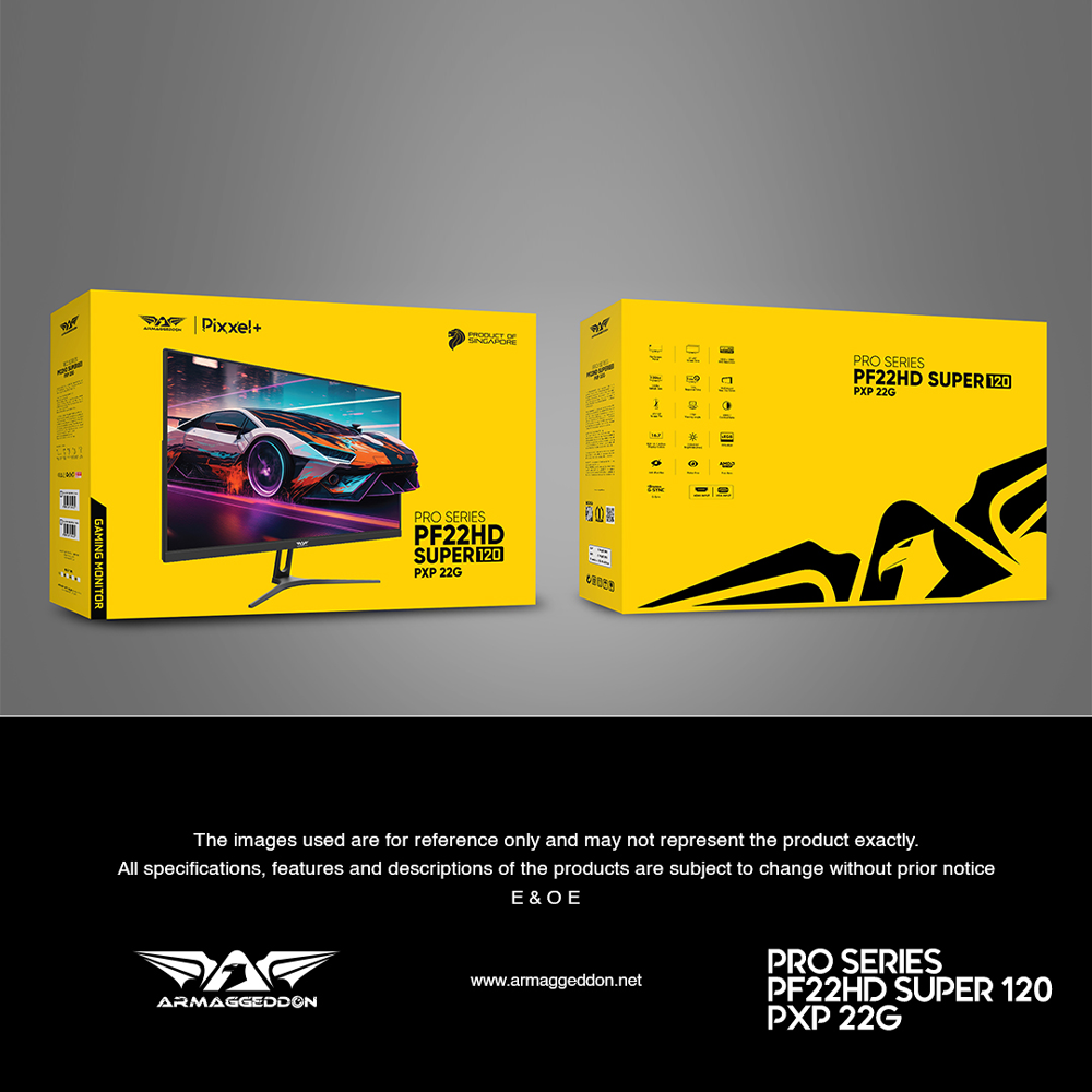 Armaggeddon Gaming Monitor 22'' FHD 120Hz 1ms PXP22G Black - Image 9