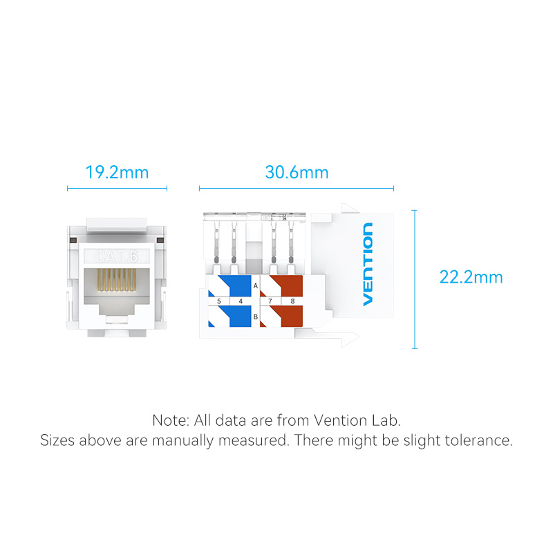 Vention NETWORK Keystone Jack CAT6 UTP White IRFW0 - Image 12