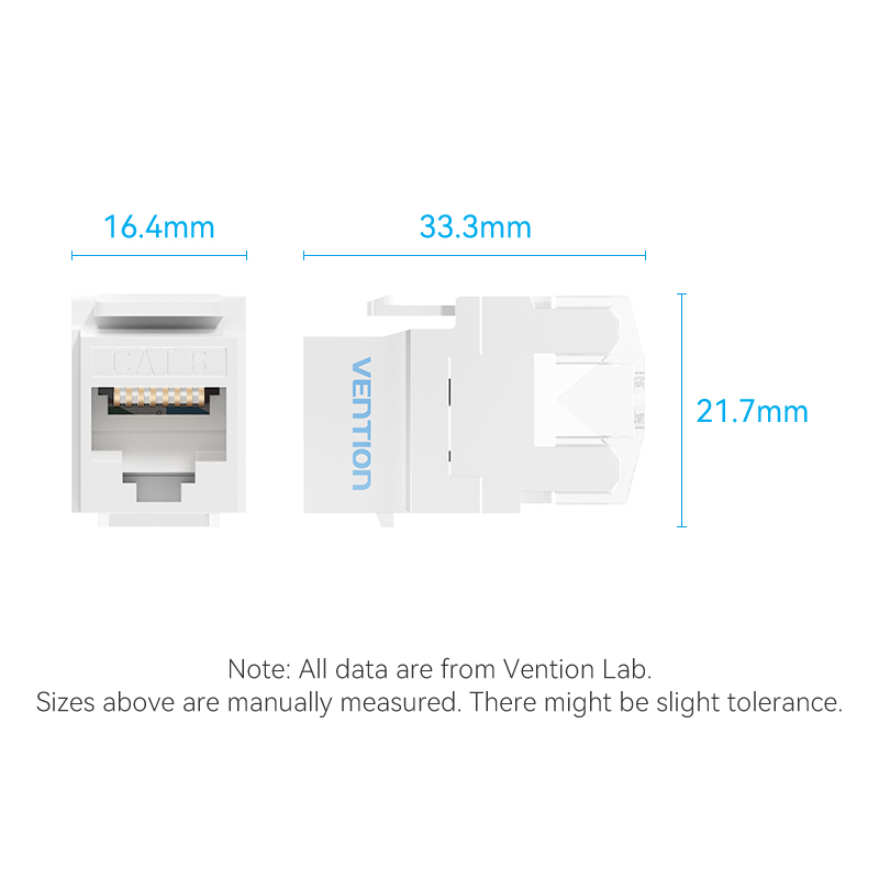 Vention NETWORK Keystone Jack CAT6 UTP 180 degrees White IRHW0 - Image 12