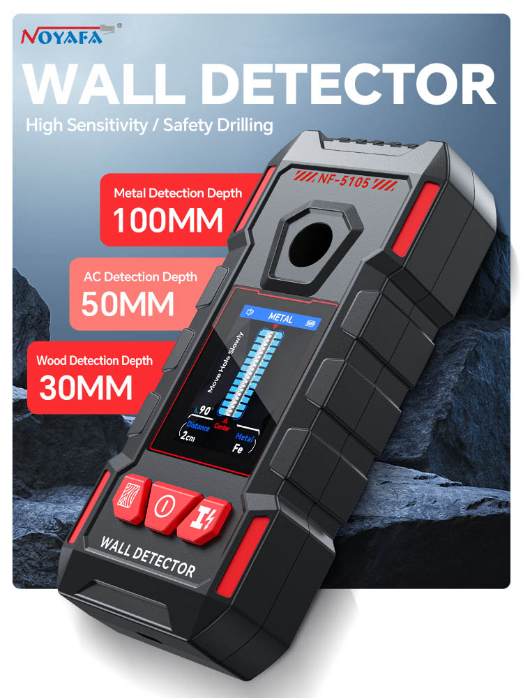 Noyafa Wall Detector-High Sensitivity, Safety Drilling, Support Various Material Detection NF-5105 - Image 11