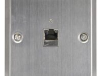 AV:link Wallplate CAT5 Connection Steel 122.297UK