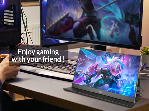 Rii Monitor Portable 15.6" Full-HD with USB-C/HDMI & Case/Stand RS100 - Image 13