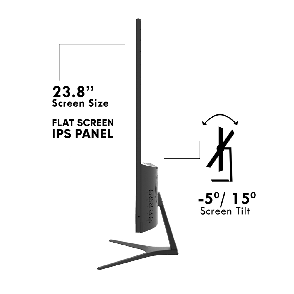 Armaggeddon Gaming Monitor 24'' Slim Frame FHD IPS 165Hz 1ms PXP24G Black - Image 14