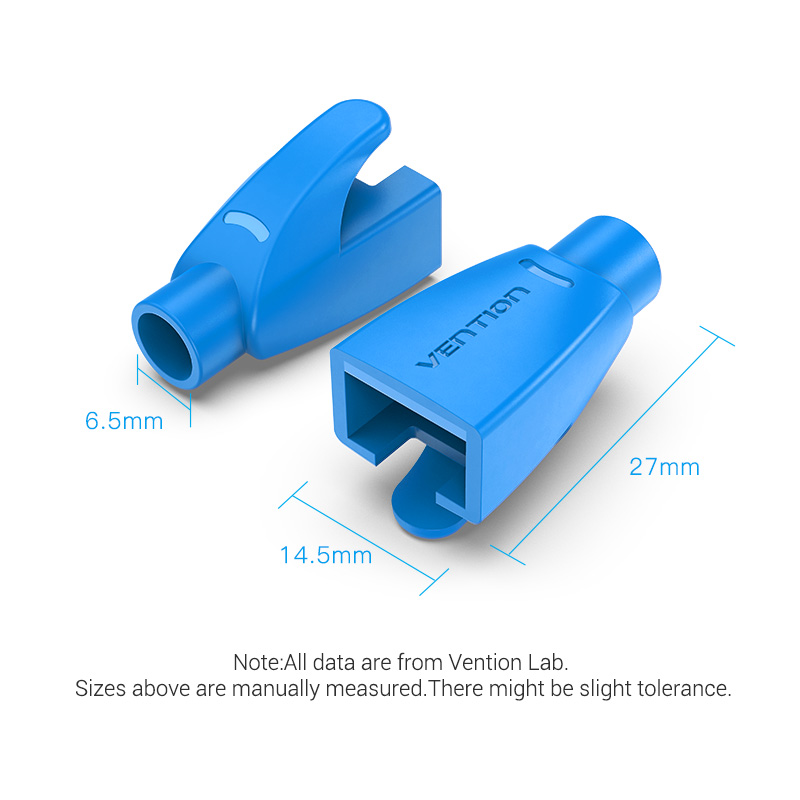 Vention NETWORK Connector Strain Relief Boots RJ45 Blue 50-pack - Image 5