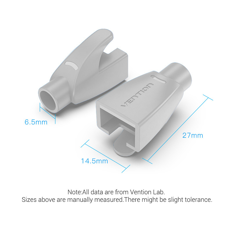 Vention NETWORK Connector Strain Relief Boots RJ45 Grey 50-pack - Image 5