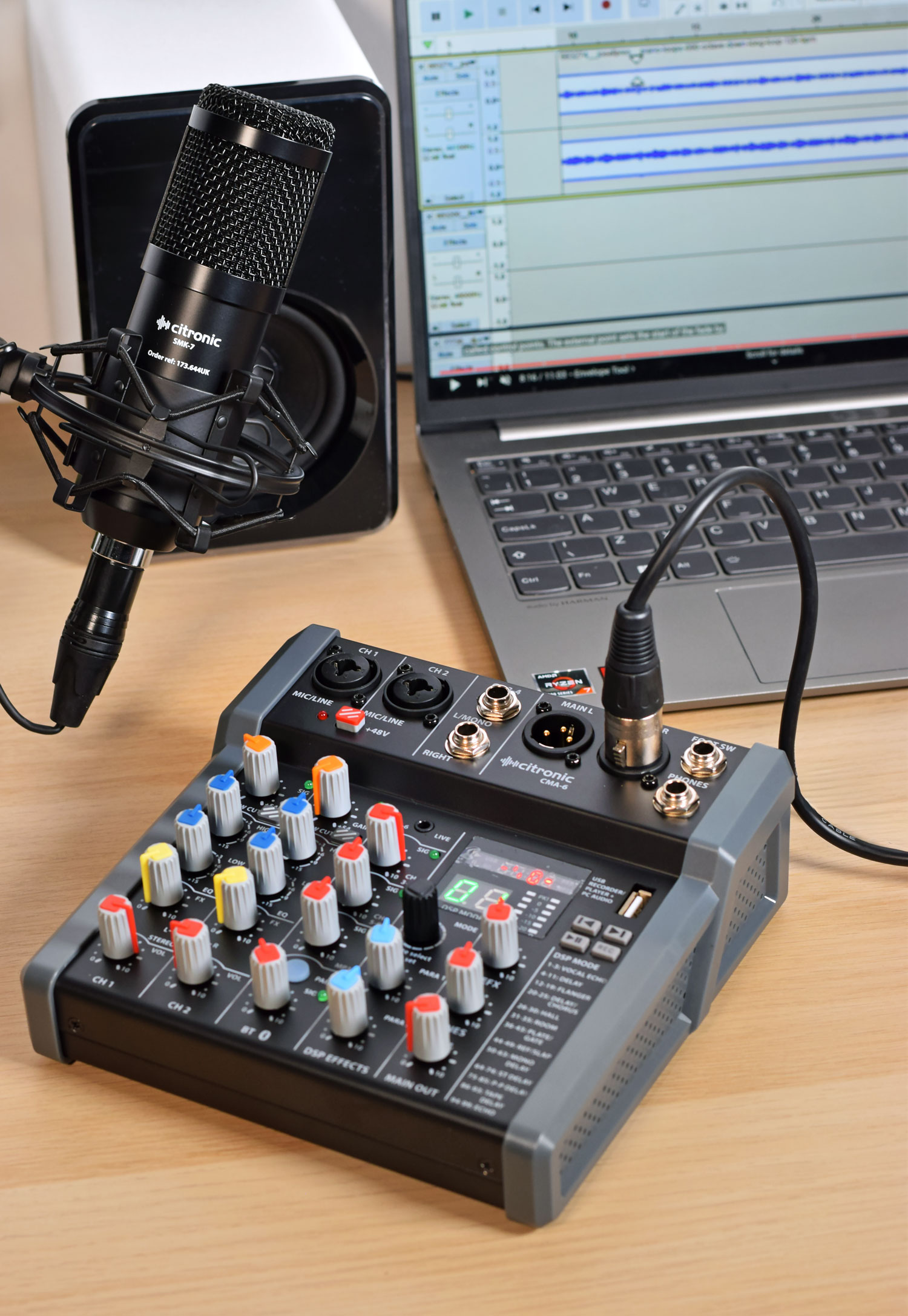 Citronic CMA-6 4 Channel Compact Mixer with DSP USB Play-Record BT & PC Connectivity 170.862UK - Image 6