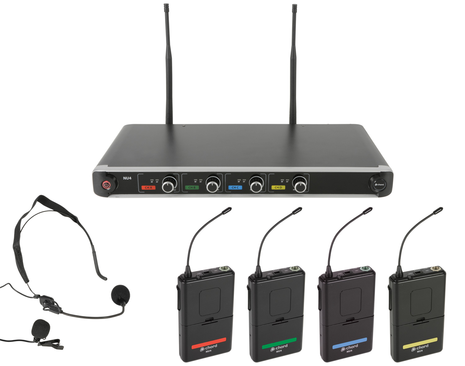 Chord NU4-N Quad UHF System-Neck/Lapel 171.844UK