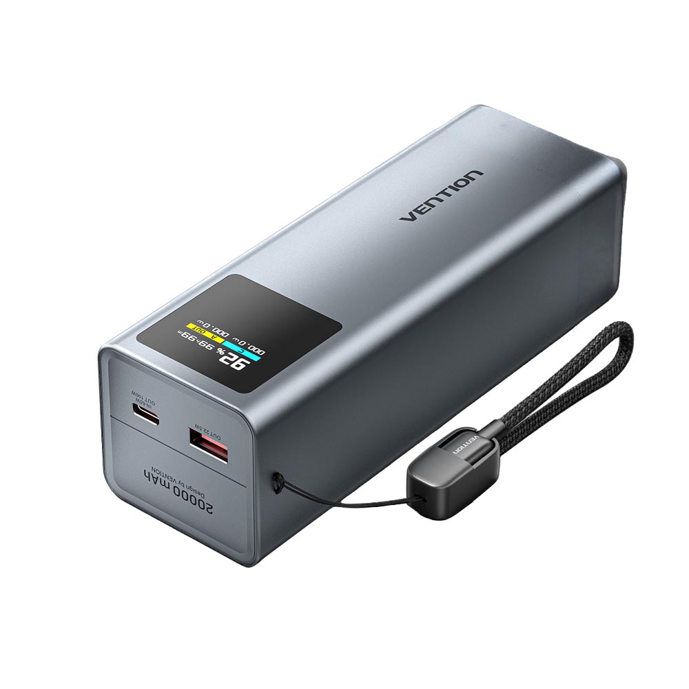 Vention MA Powerbank 20000mAh 100W 2xUSB-C 1xUSB-A TFT Display +100W Cable FKCH0