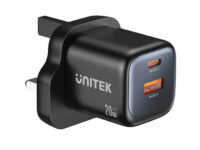 Unitek Charge Wall GaN 20W USBCx1 & USBAx1 UK P1128 Black