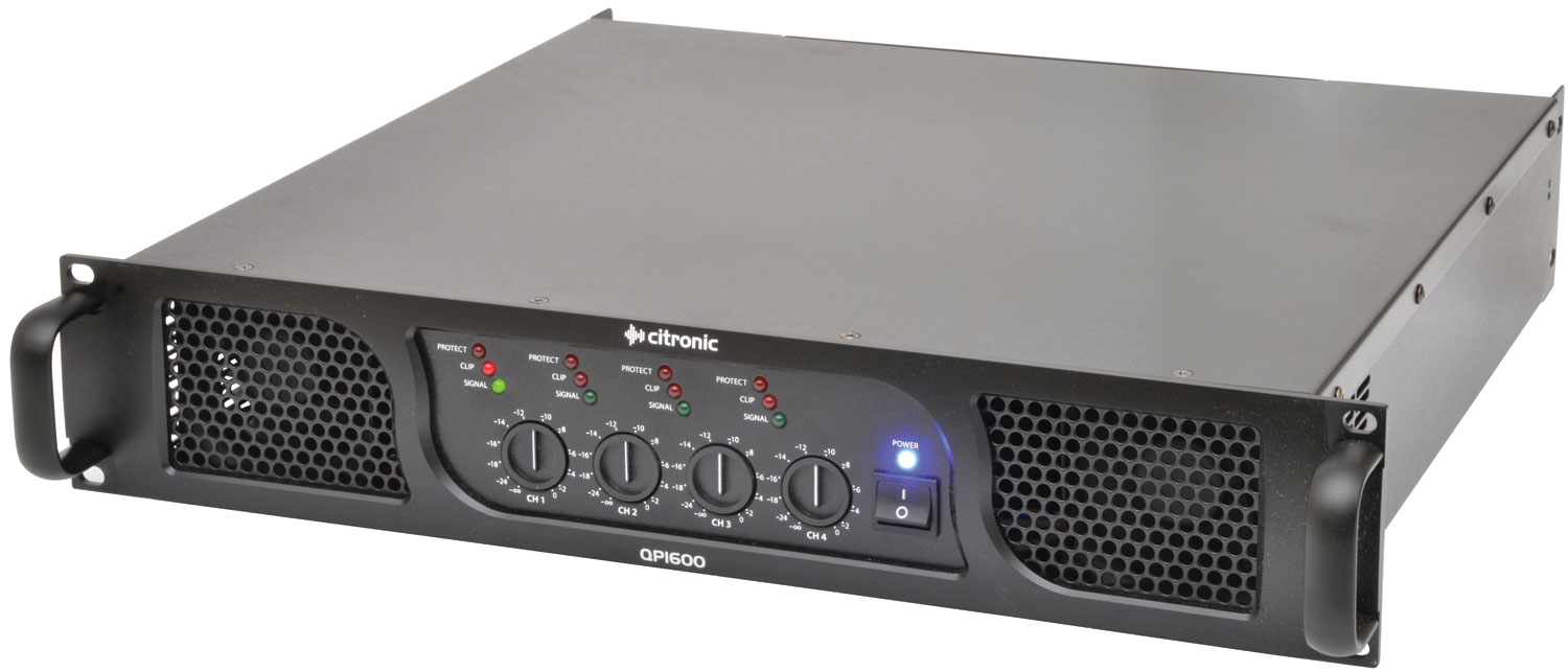 Citronic QP1600 4x400W@2ohms Quad Power Amplifier 172.241UK
