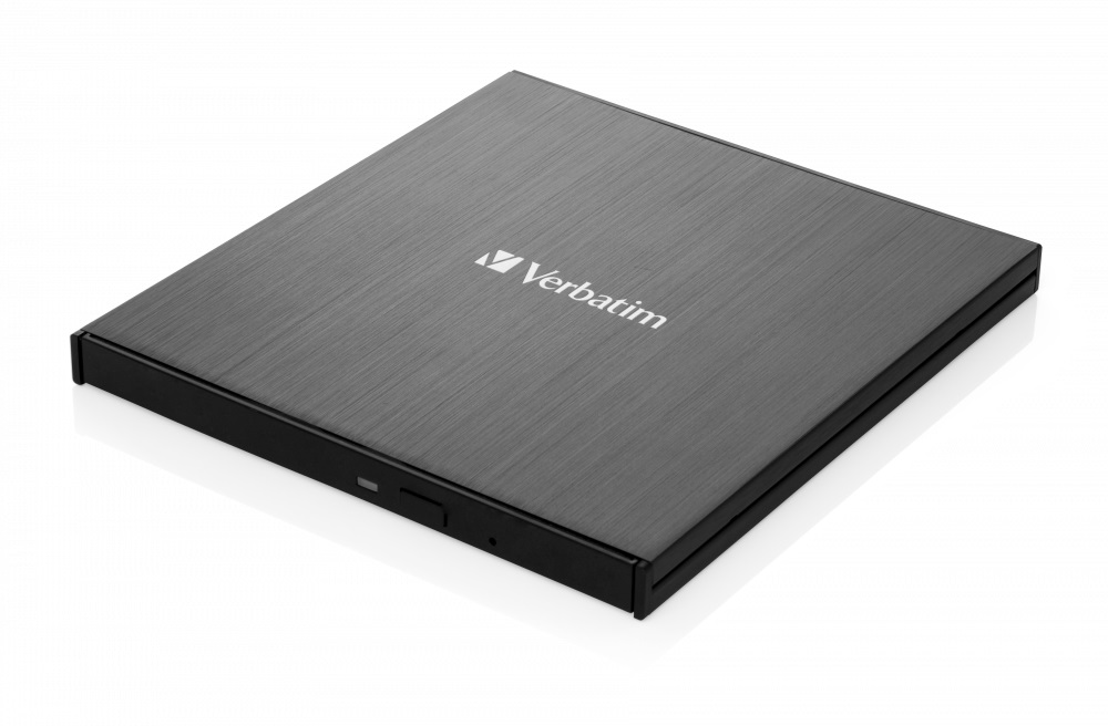 Verbatim External Slimline CD/DVD Writer USB 3.2 USB-C Black