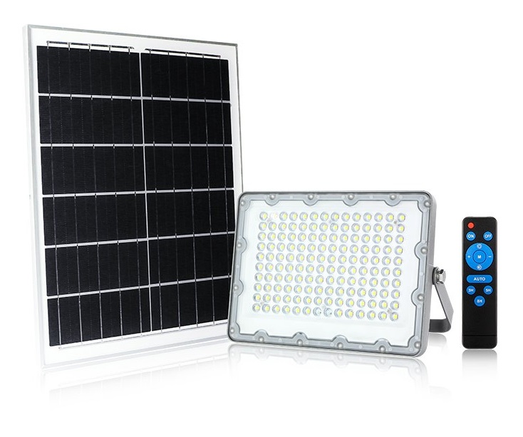 GBC ON LED PRO 200 Solar LED Floodlight with Panel and Remote Control 200W