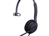 Yealink Headset Wired USB Dual-Mic Noise Cancelling USB-A UH37 Mono Teams