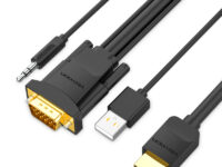 Vention HDMI Cable to VGA+Audio & USB Power 2.0m ABIBH