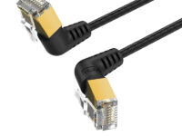 Vention NETWORK Cable Cat8 SFTP Rotate Right Angle Slim 3.0m Black IKLBI