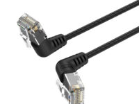 Vention NETWORK Cable Cat6A UTP Rotate Right Angle Slim 5.0m Black IBOBJ