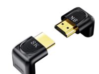 Unitek HDMI Adaptor 1x90 & 1x270 degrees RA 8K60Hz A1046ABK