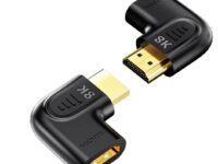 Unitek HDMI Adaptor 1x90 & 1x270 degrees RA 8K60Hz Vertical A1047ABK