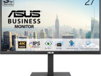 ASUS Monitor Business 27" 4K UHD 60Hz IPS Frameless USB Hub DP Dual-HDMI Speakers Full Ergonomic VA27UQSB