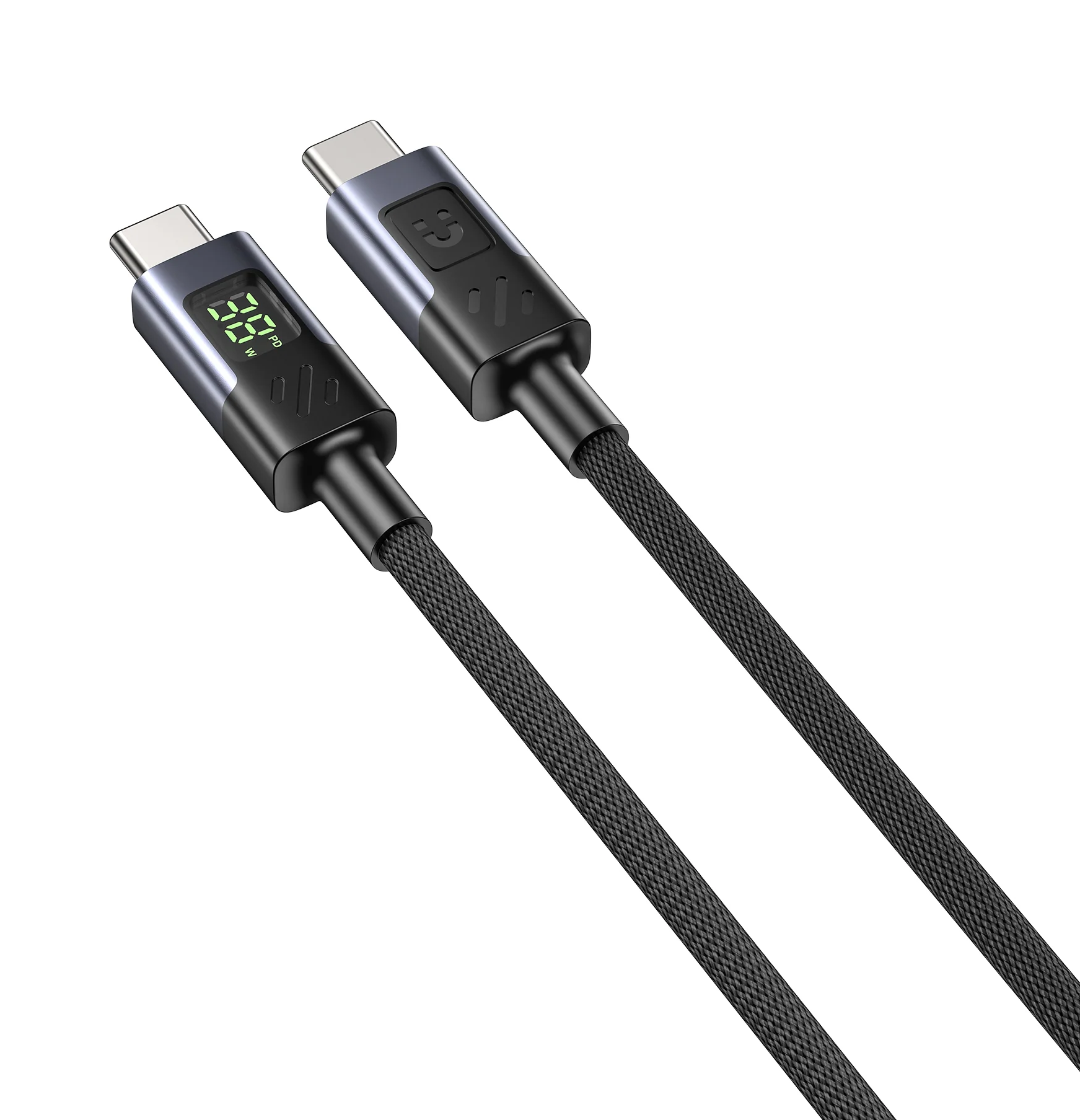 Unitek USB-C Cable PD60W Braided with Display 1.0m C14158A-1M