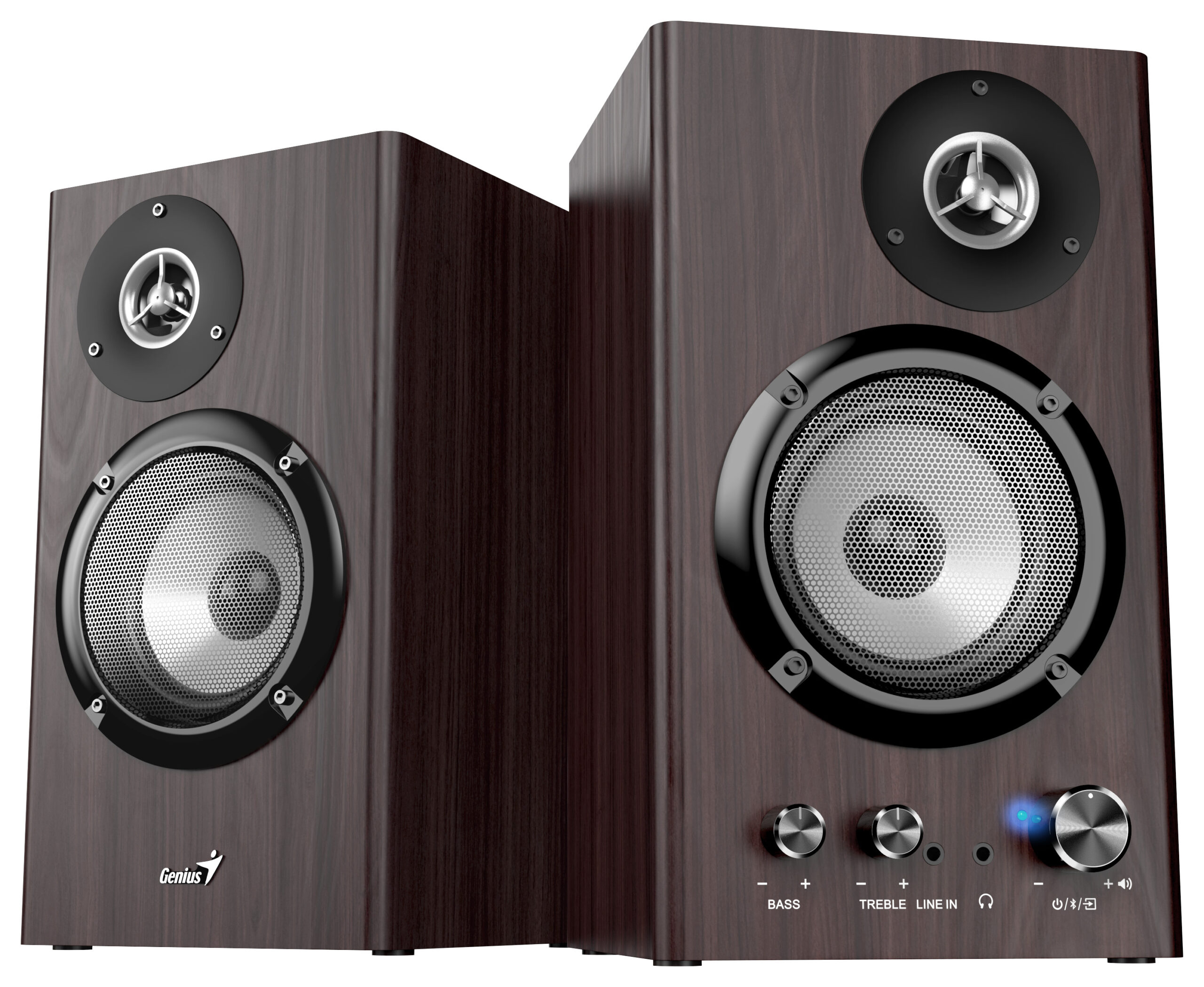 Genius PC Speakers 2.0 50W Aux & BT SP-HF1812BT Brown Wood