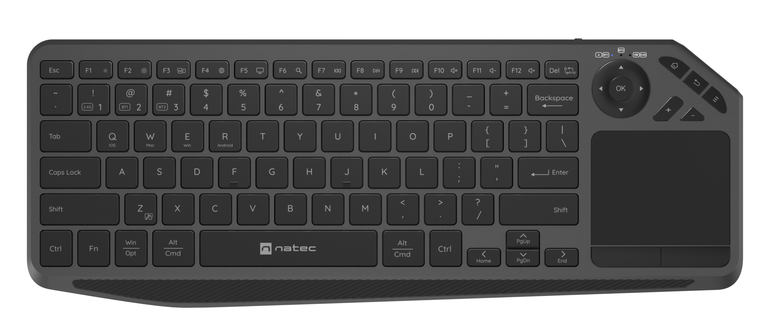 Natec Keyboard Wireless 2.4GHz & Bluetooth with Touchpad TURBOT 2