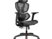 Lumivida Gaming/Office Chair Ergonomic Mesh Lumbar Support Adjustable Seat/Armrest CH09-8 Black
