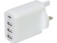 Mercury POWER Wall Charger 35W 3xUSBA 1xUSBC White 421.724UK