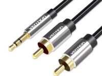 Vention AUDIO 3.5mm to 2RCA M-M Cable Metal 10.0m BCFBL