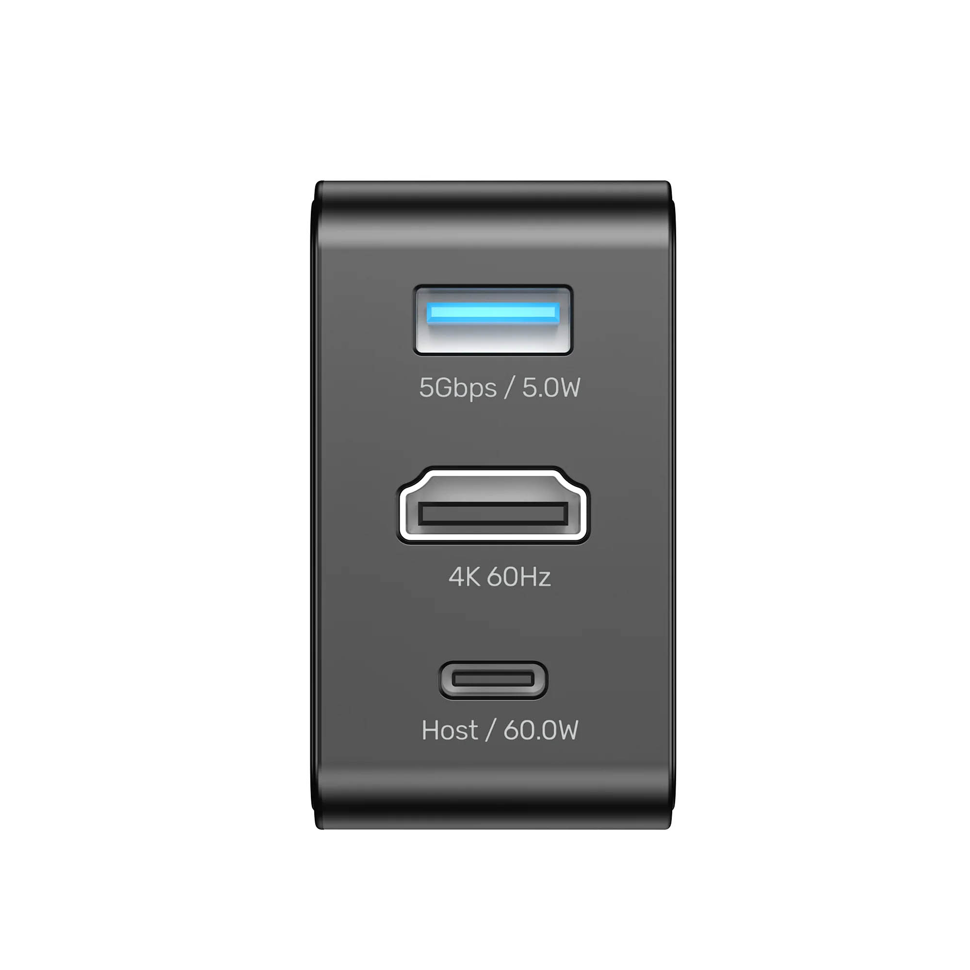 Unitek Charge Wall Travel GaN 65W USBCx1 USBAx1 HDMIx1 P1242 Black - Image 3