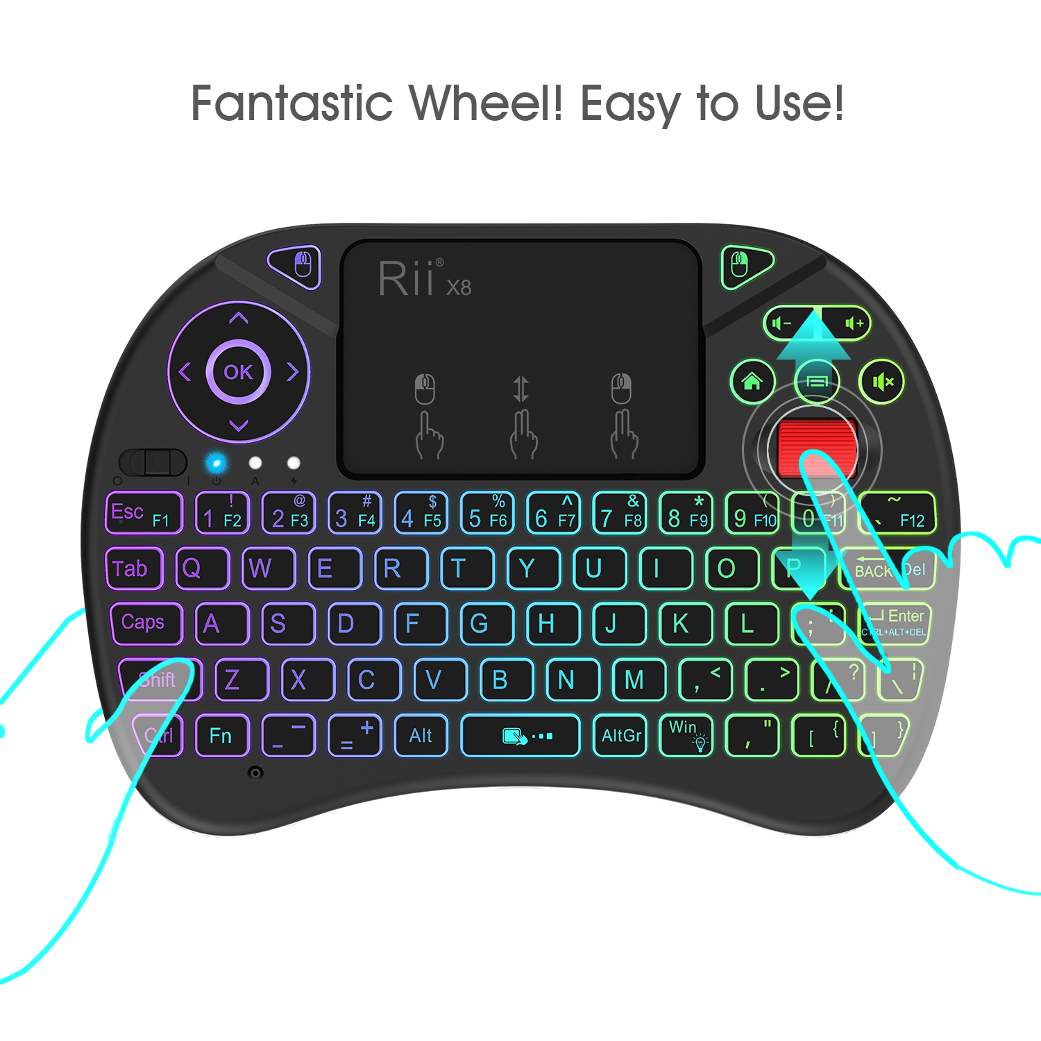 Scrollwheel & Media Keys RGB X8