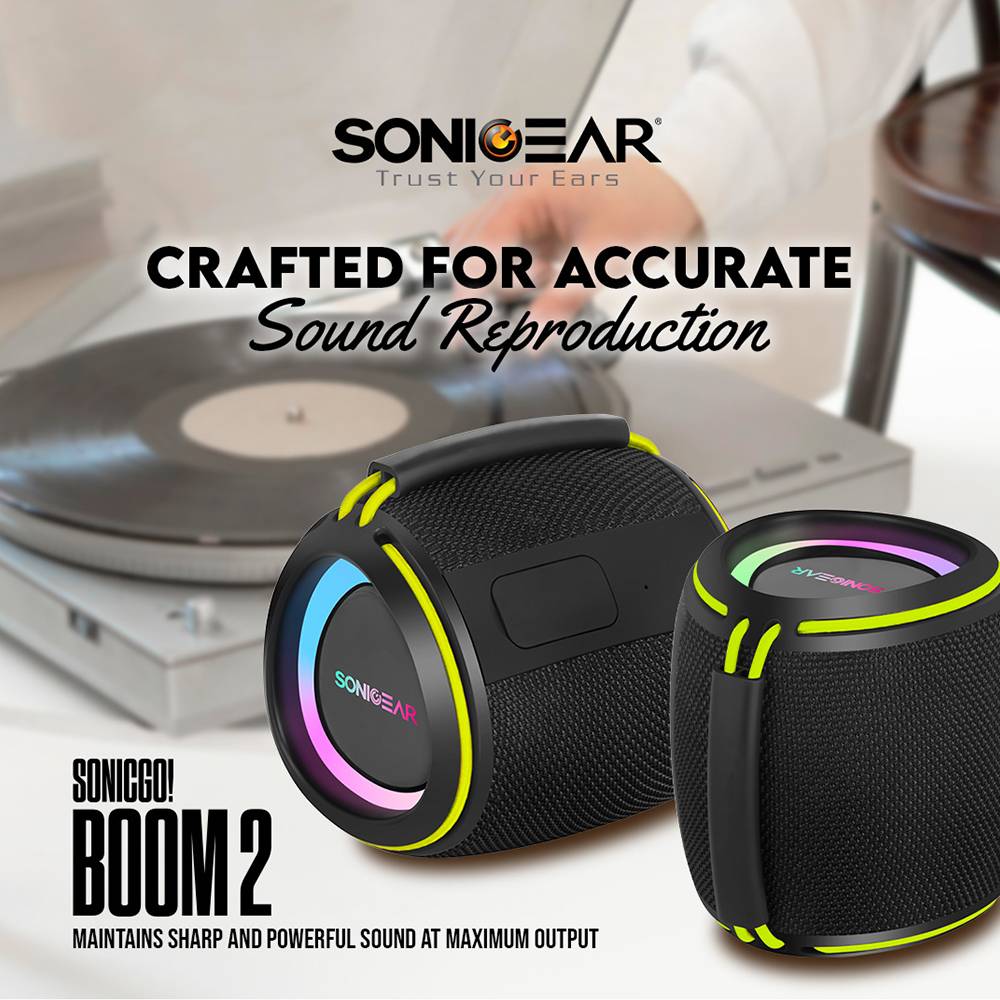 SonicGear Portable Speaker TWS BT/USB/FM/RGB IPX5 10W SONICGO! BOOM 2 - Image 9
