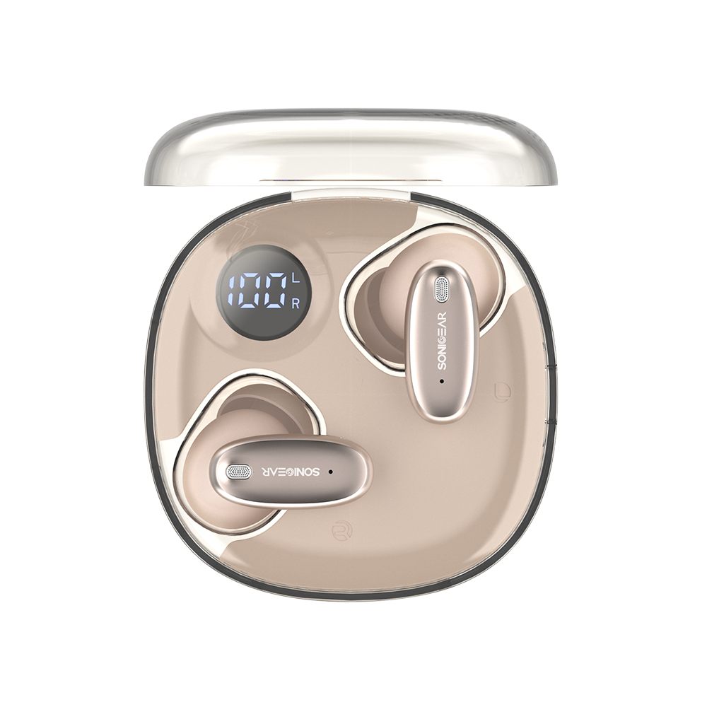SonicGear Earphones Bluetooth ANC+Display EarPump Jewel Q3 Desert - Image 2