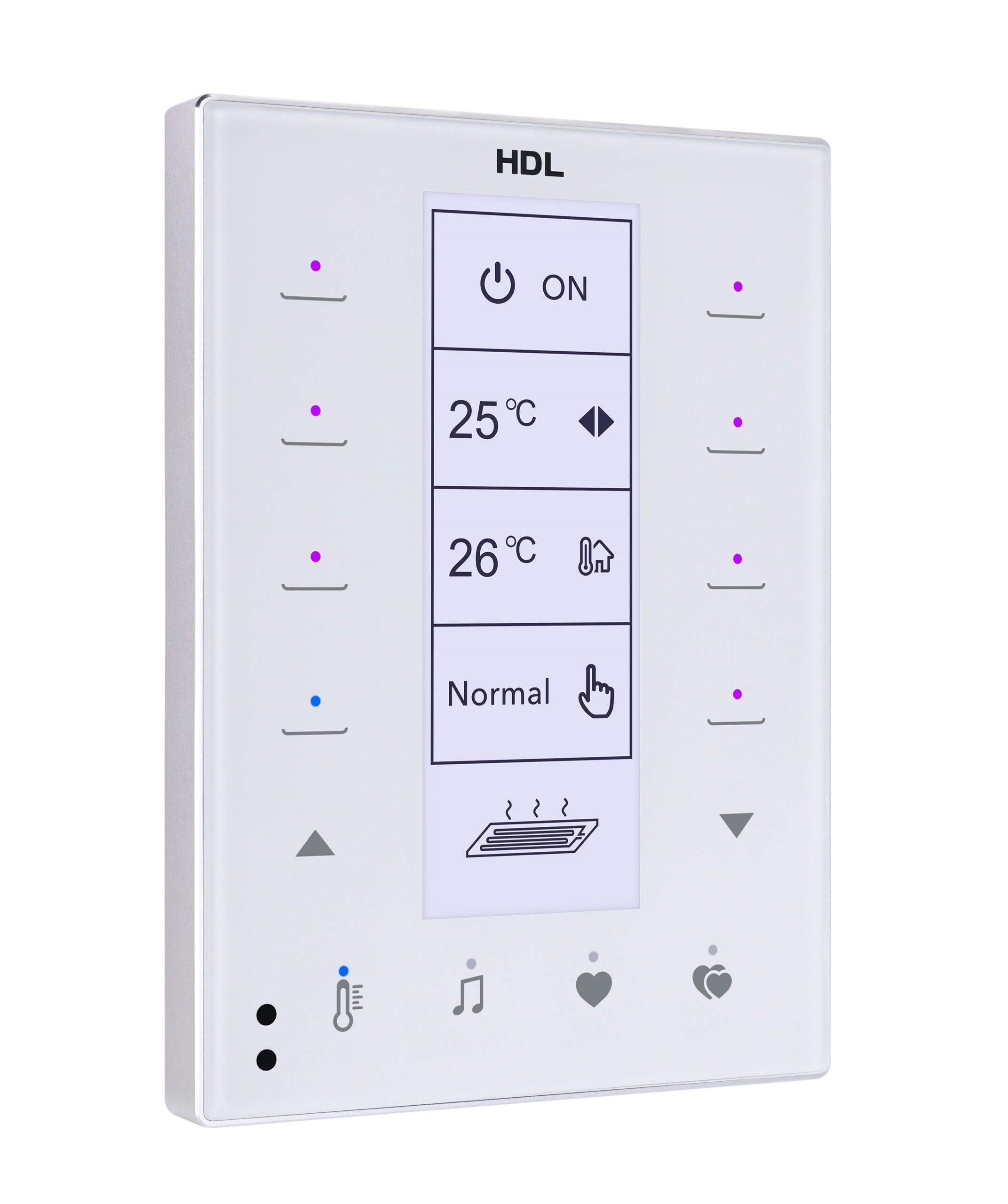 HDL DLP US Touch Panel 8 Buttons White