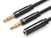 Vention AUDIO 3.5mm F to 2x3.5mm M Splitter Cable 0.3m BBTBY