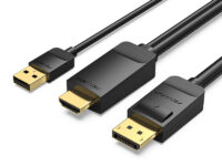 Vention Converter HDMI to Displayport + USB power 2.0m ABJBH