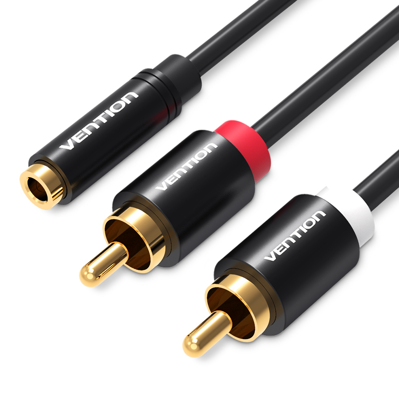 Vention AUDIO 3.5mm F to 2RCA M Cable 1.5m VAB-R01-B150